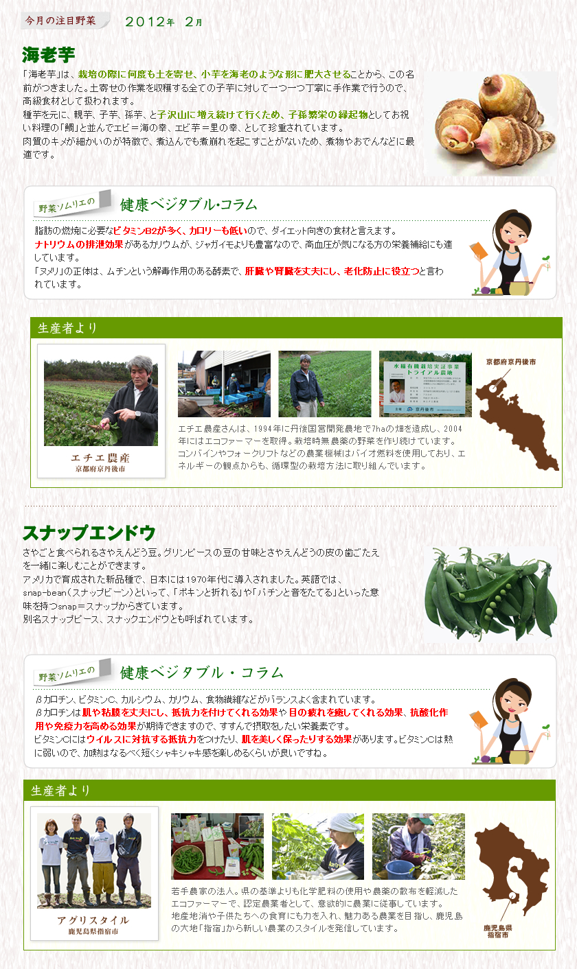 2月の注目野菜